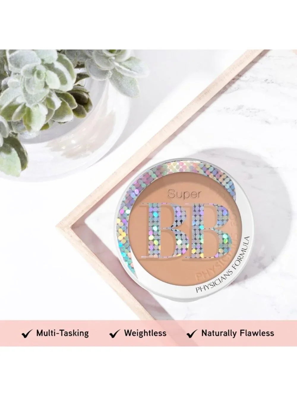 All-in-One BB Cream Beauty Balm Powder | Light/Medium | Dermatologist Tested